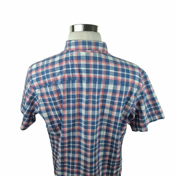 Columbia Mens Large Blue , Pink,  White Plaid  Button Down Shirt - Picture 3 of 8